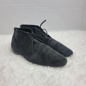 Burberry Chukka Boots Men's Size 8  Black Suede Bexton Desert Shoes